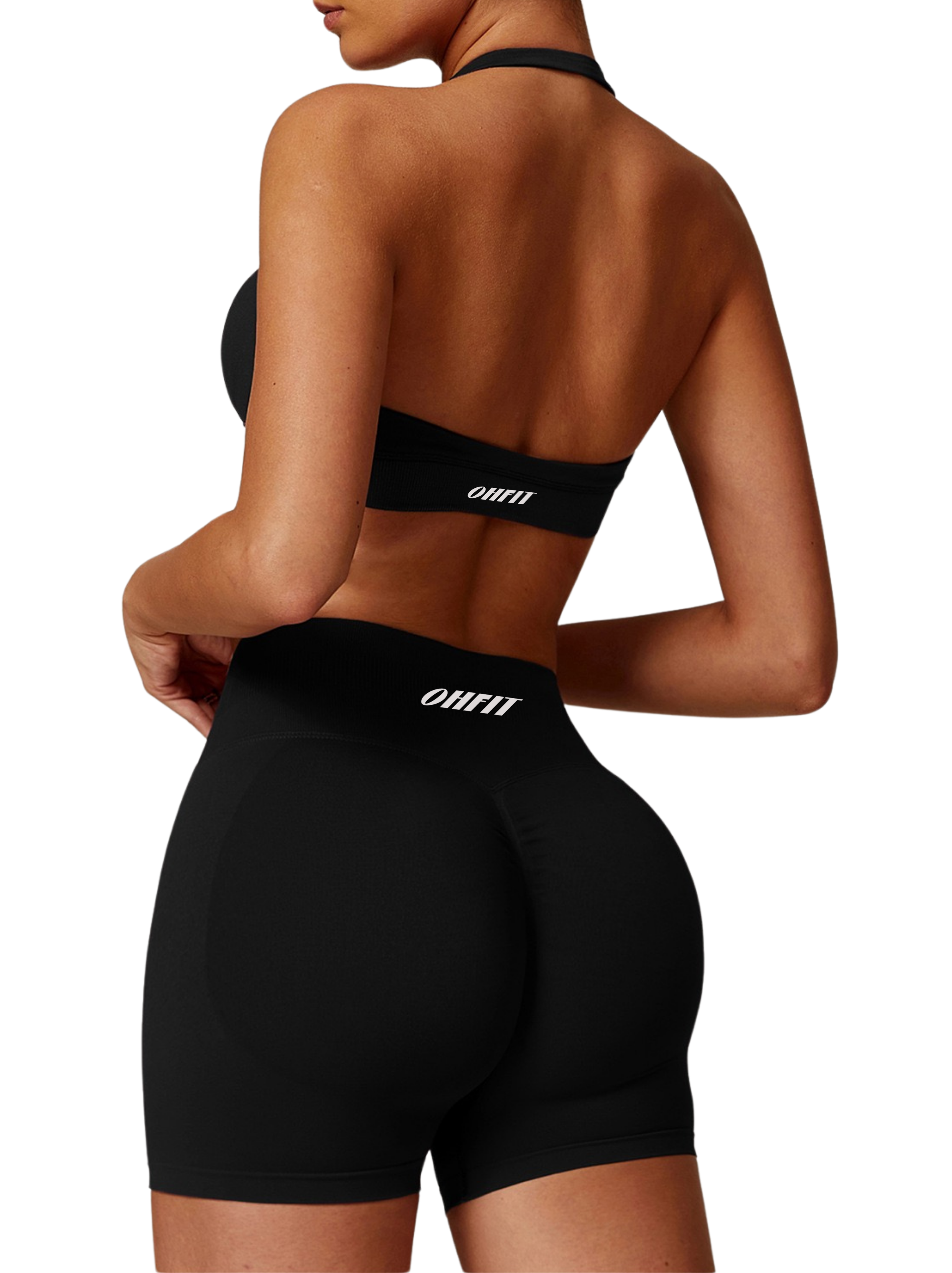 Soutien-gorge de sport dos nu - Knit Motion - Noir nuit