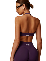 Halterneck Sports Bra - Knit Motion - Royal Amethyst