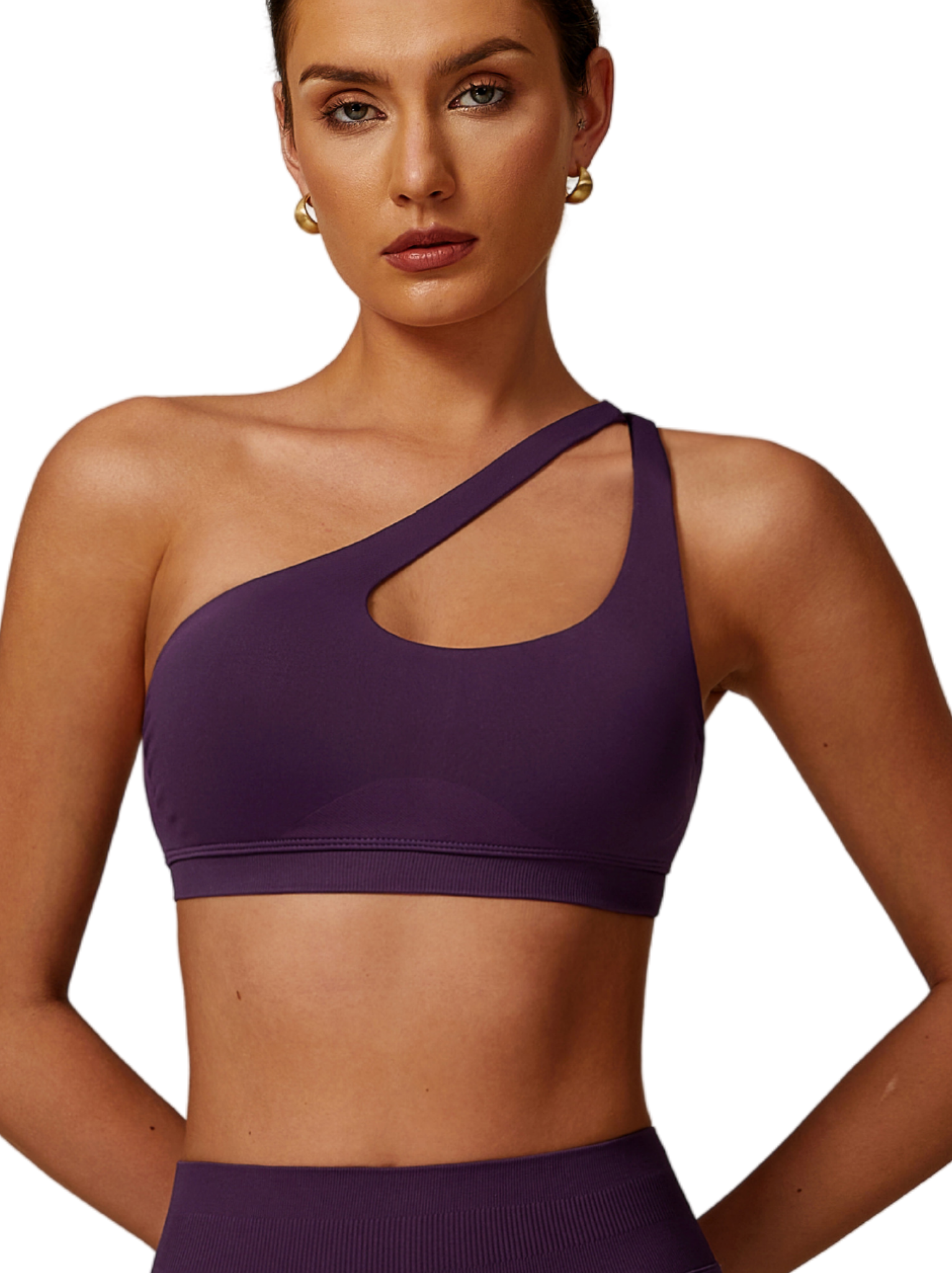 One Shoulder Bra - Knit Motion - Royal Amethyst