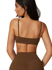 Sleek Sports Bra - Flow Oasis - Cappuccino Brown