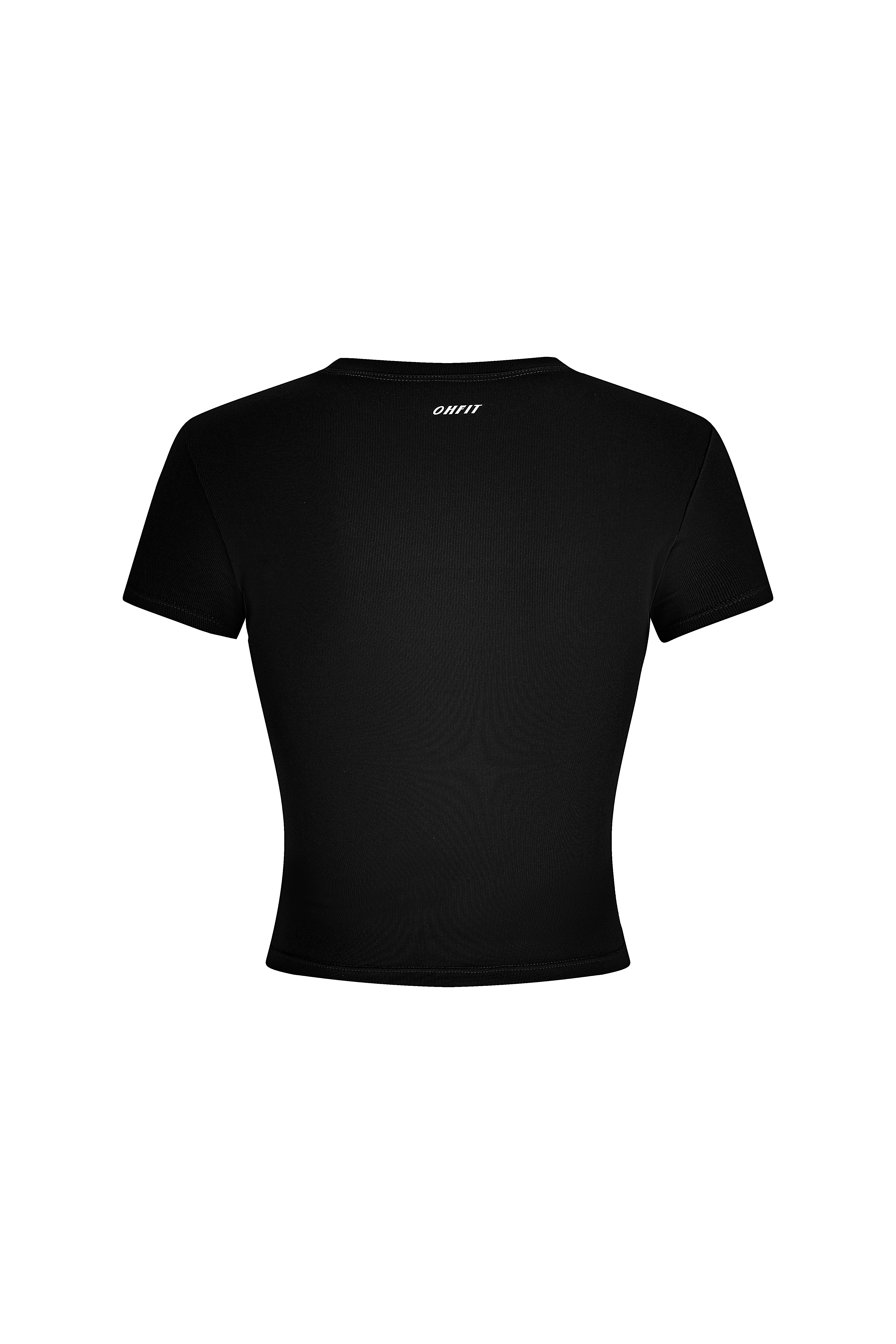 Crew Neck Top Short Sleeves - Urban Ease - Classic Noir - OHFIT