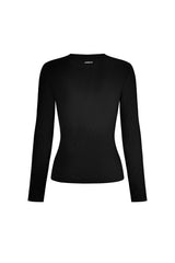 Crew Neck Top Long Sleeves - Urban Ease - Classic Noir - OHFIT