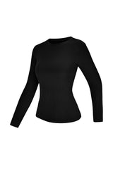 Crew Neck Top Long Sleeves - Urban Ease - Classic Noir - OHFIT