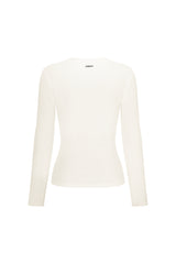 Crew Neck Top Long Sleeves - Urban Ease - Dawn White - OHFIT