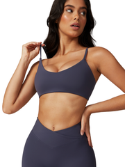 Soutien-gorge de sport élégant - Flow Oasis - Bleu anthracite