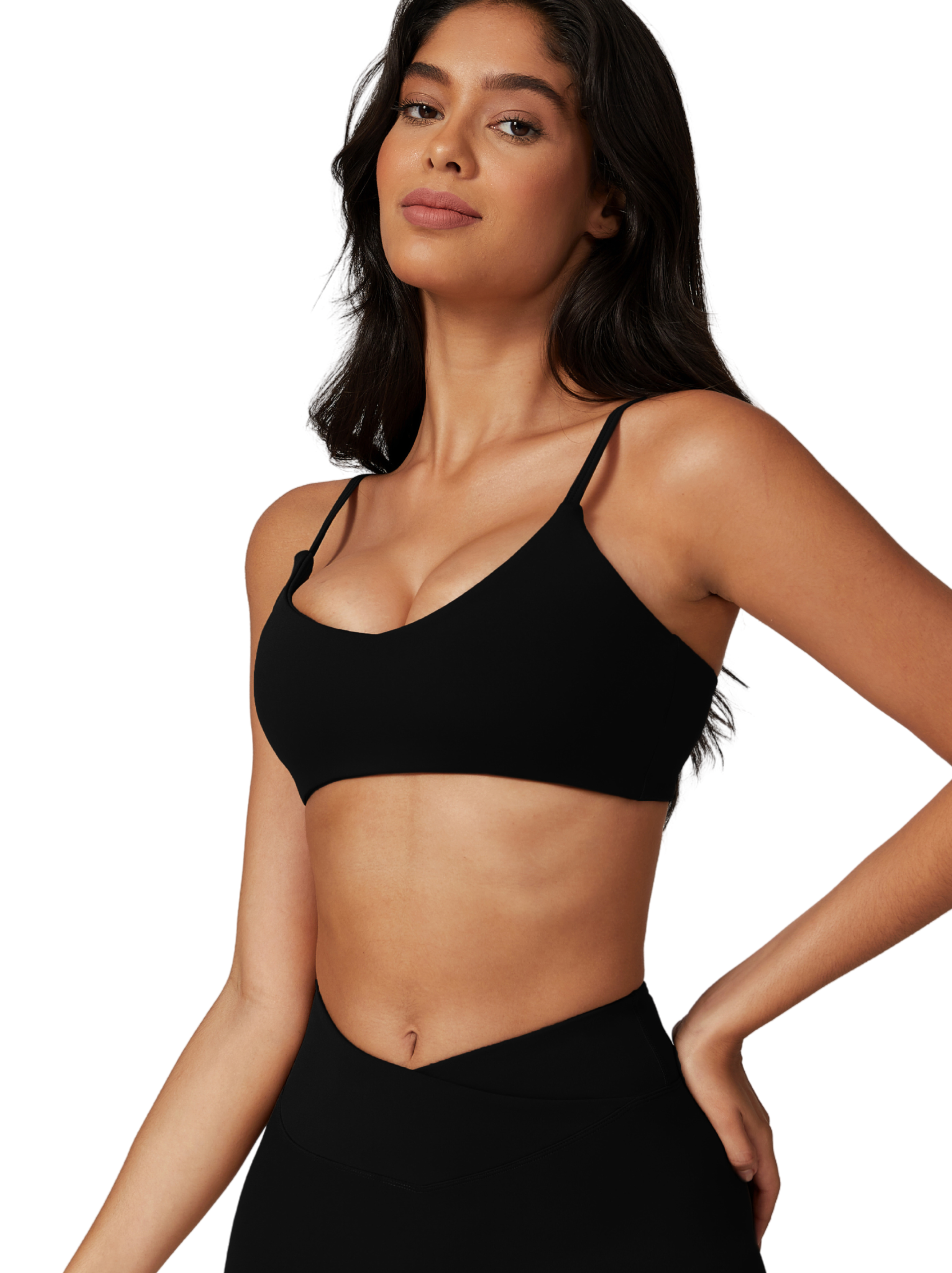 Sleek Sports Bra - Flow Oasis - Jet Black