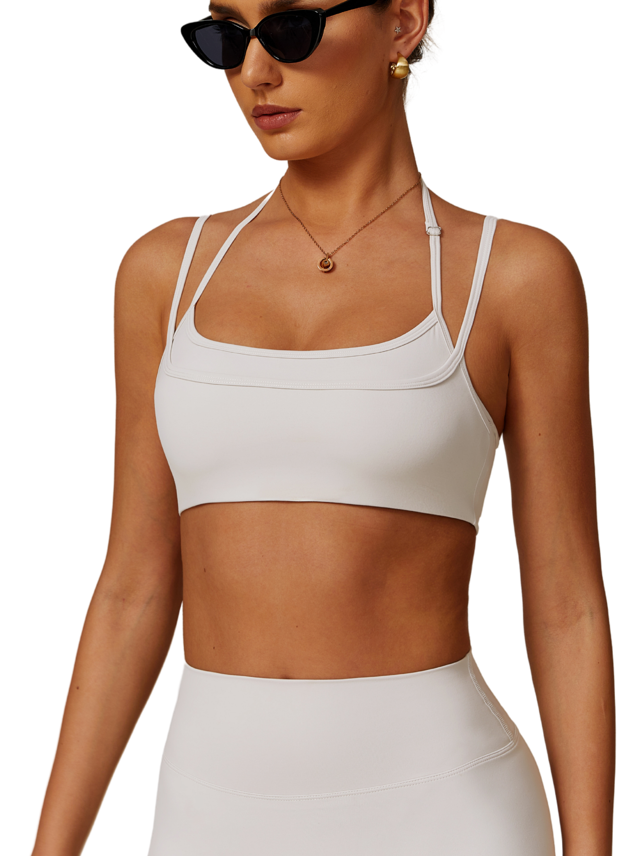 Double Layer Sports Bra - Flow Oasis - Drifting Cloud