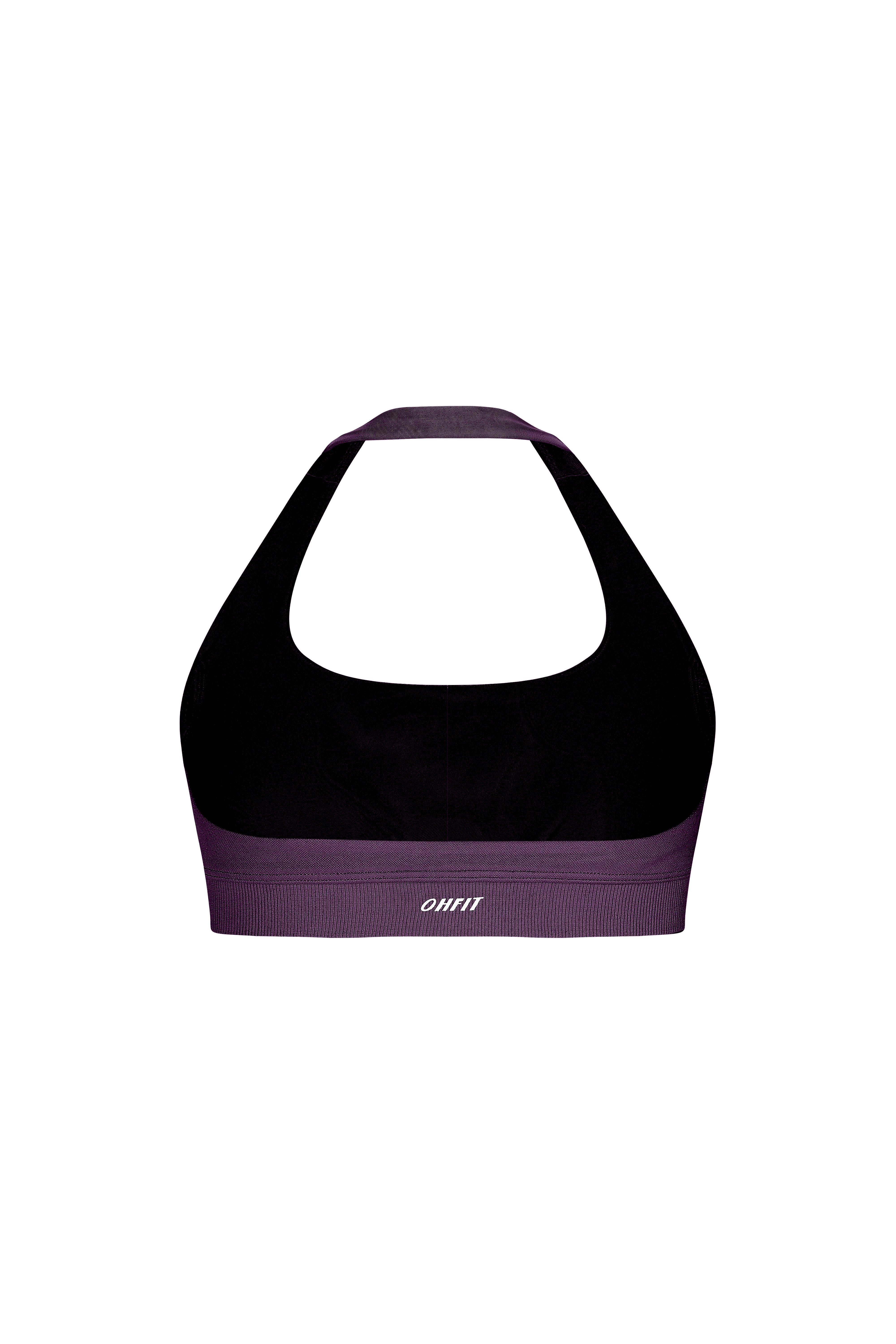 Halterneck Sports Bra - Knit Motion - Royal Amethyst - OHFIT