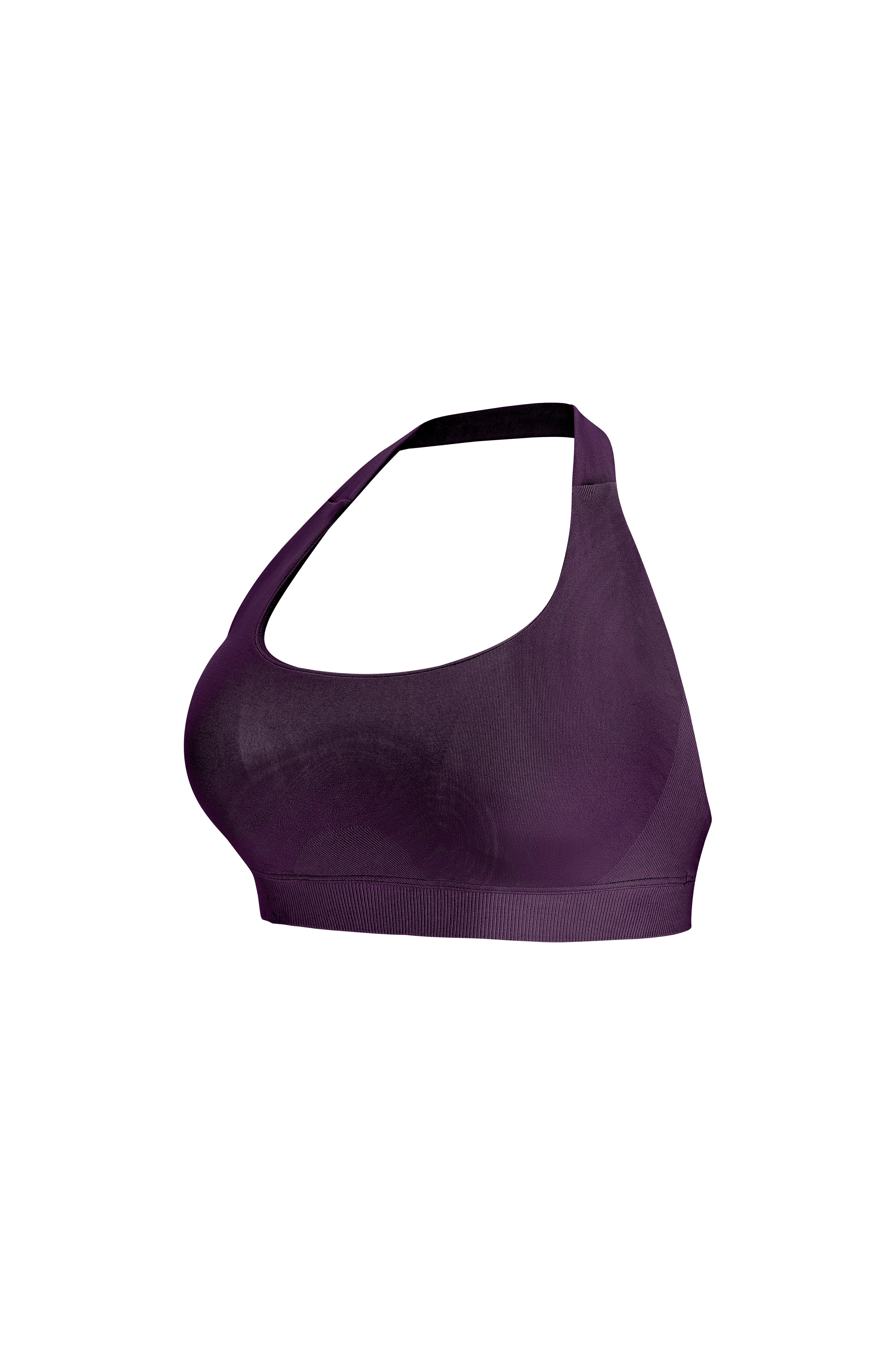 Halterneck Sports Bra - Knit Motion - Royal Amethyst - OHFIT