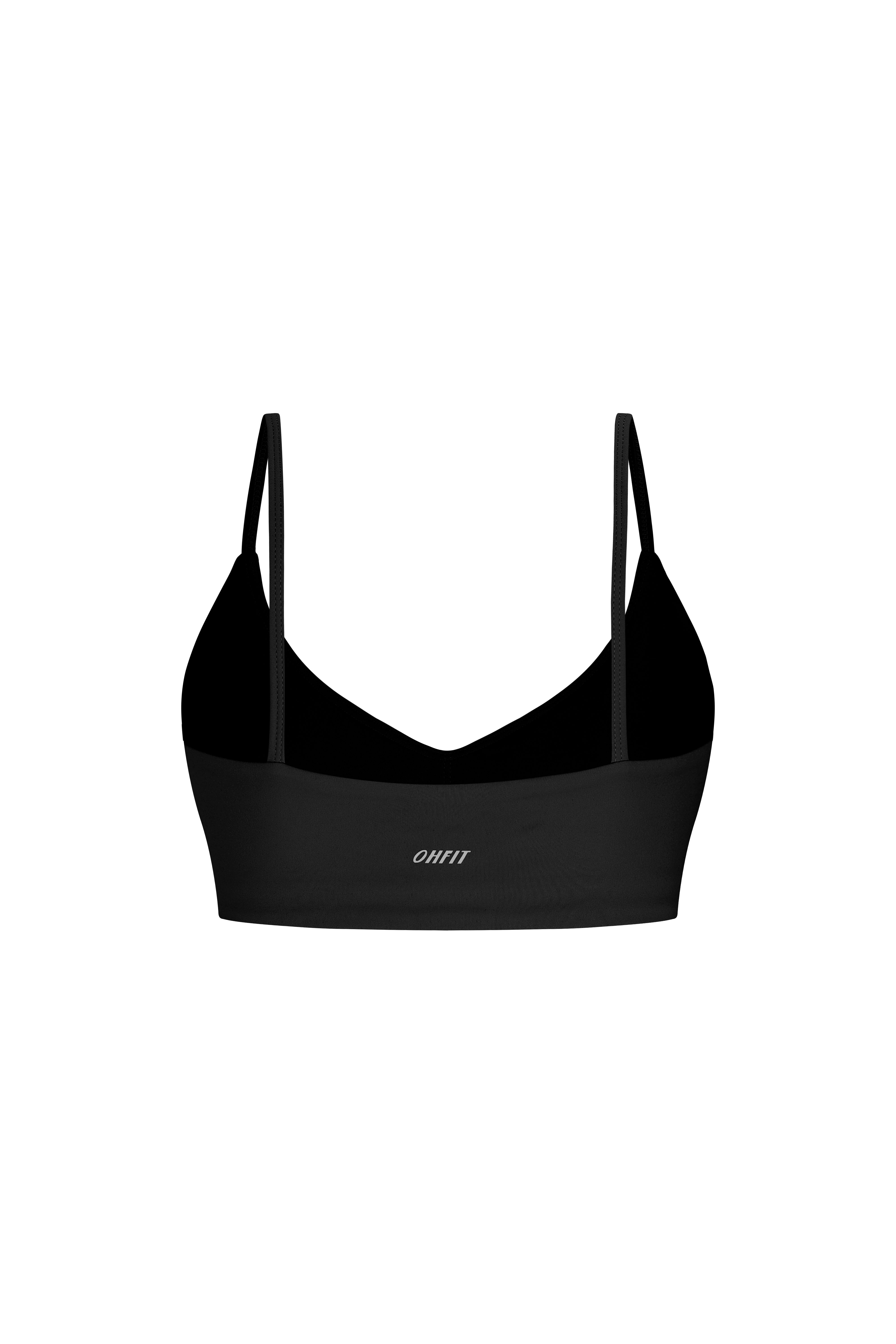 Sleek Sports Bra - Flow Oasis - Jet Black - OHFIT