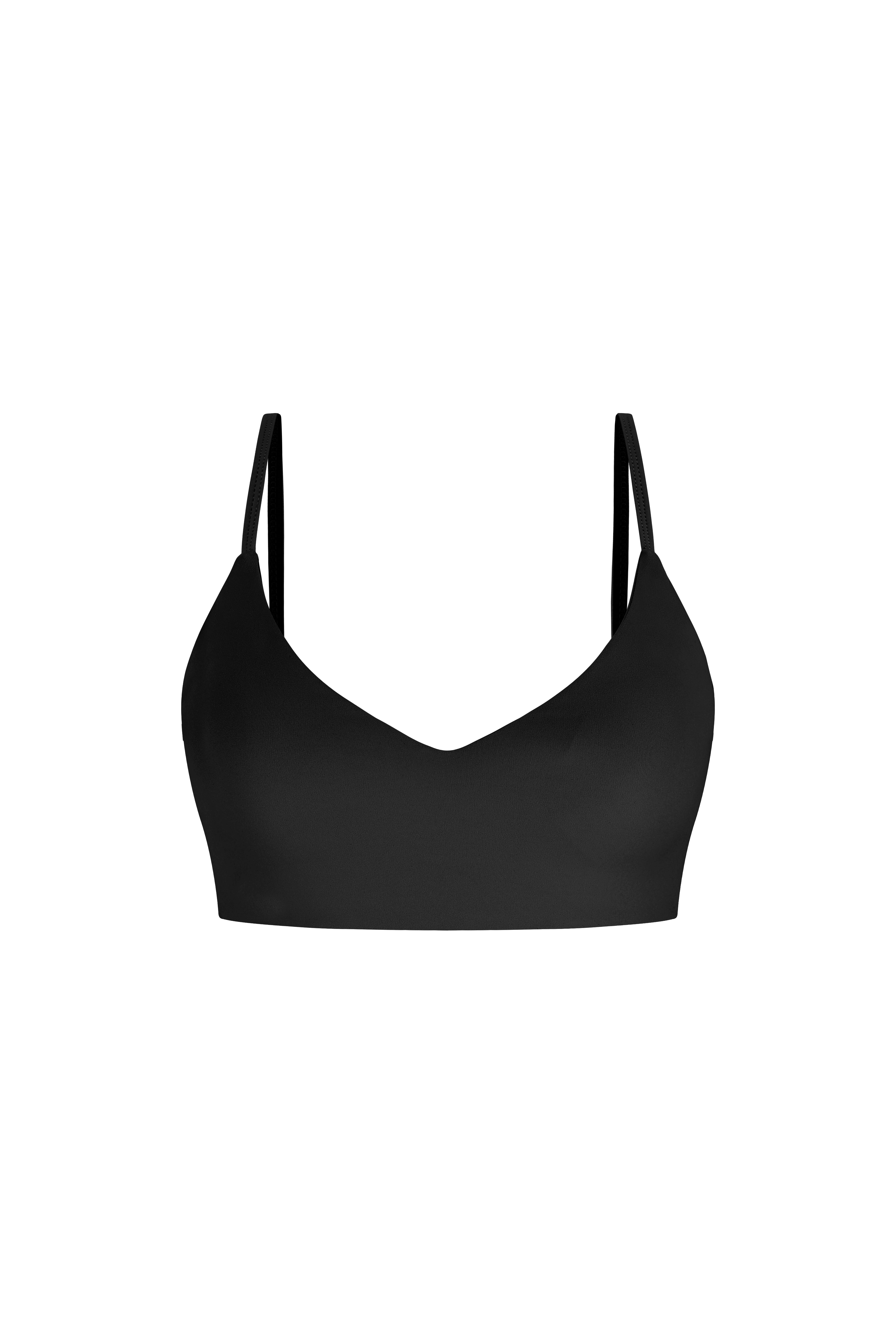 Sleek Sports Bra - Flow Oasis - Jet Black - OHFIT