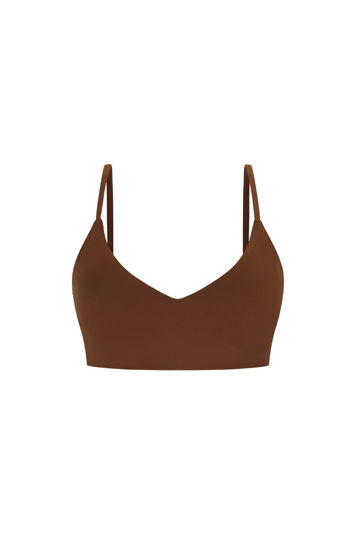 Sleek Sports Bra - Flow Oasis - Cappuccino Brown - OHFIT