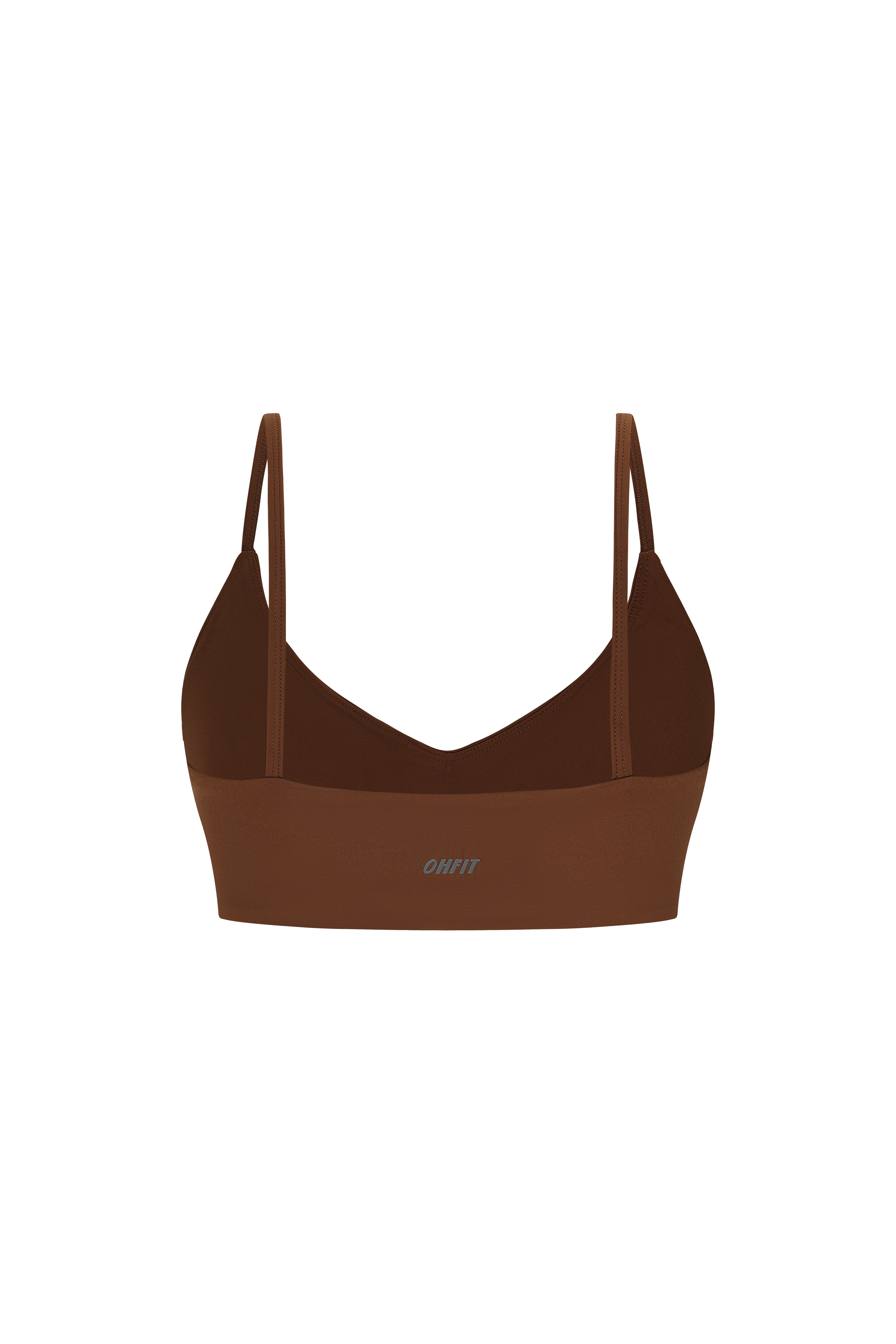 Sleek Sports Bra - Flow Oasis - Cappuccino Brown - OHFIT