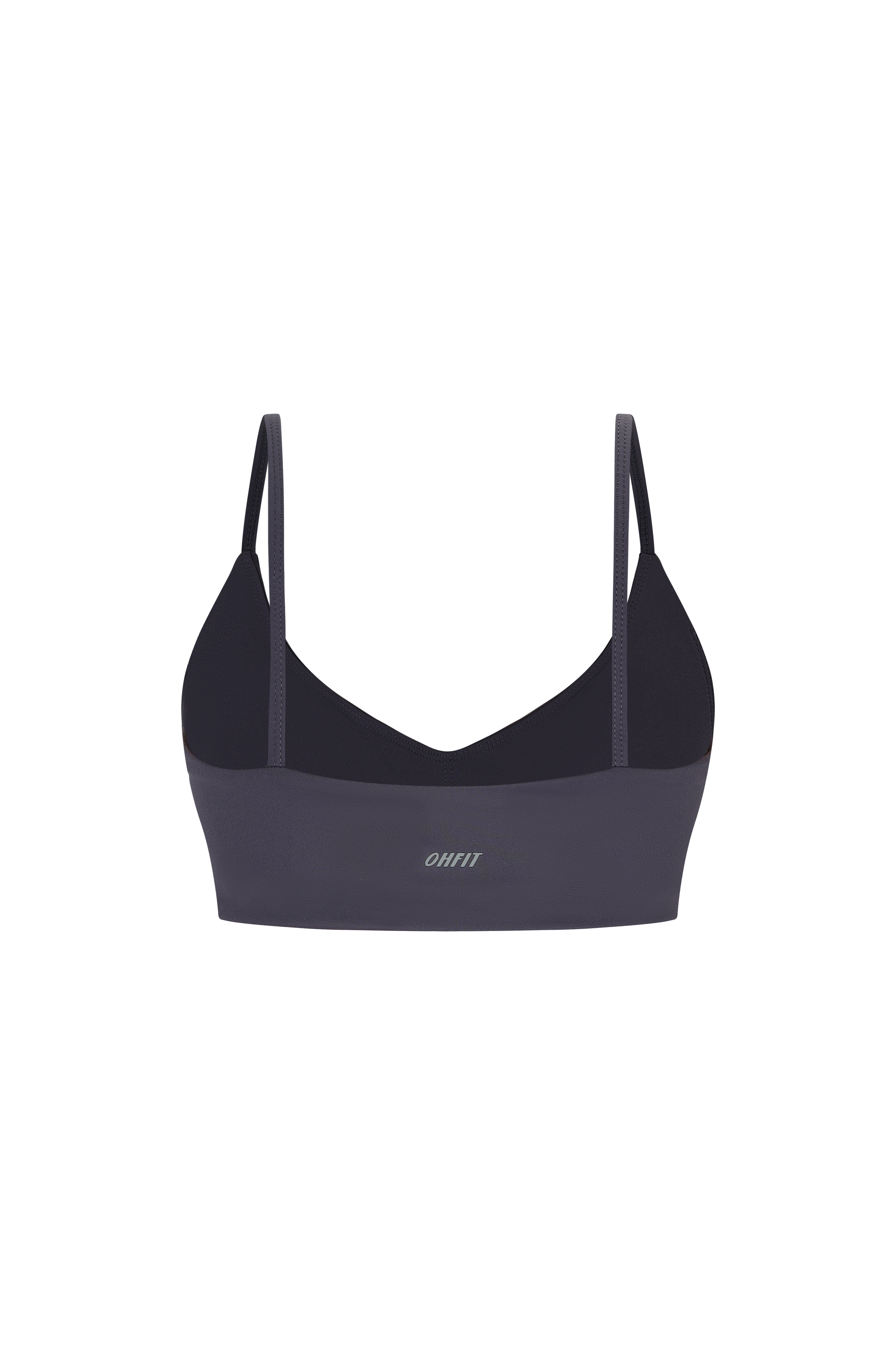 Sleek Sports Bra - Flow Oasis - Charcoal Blue - OHFIT