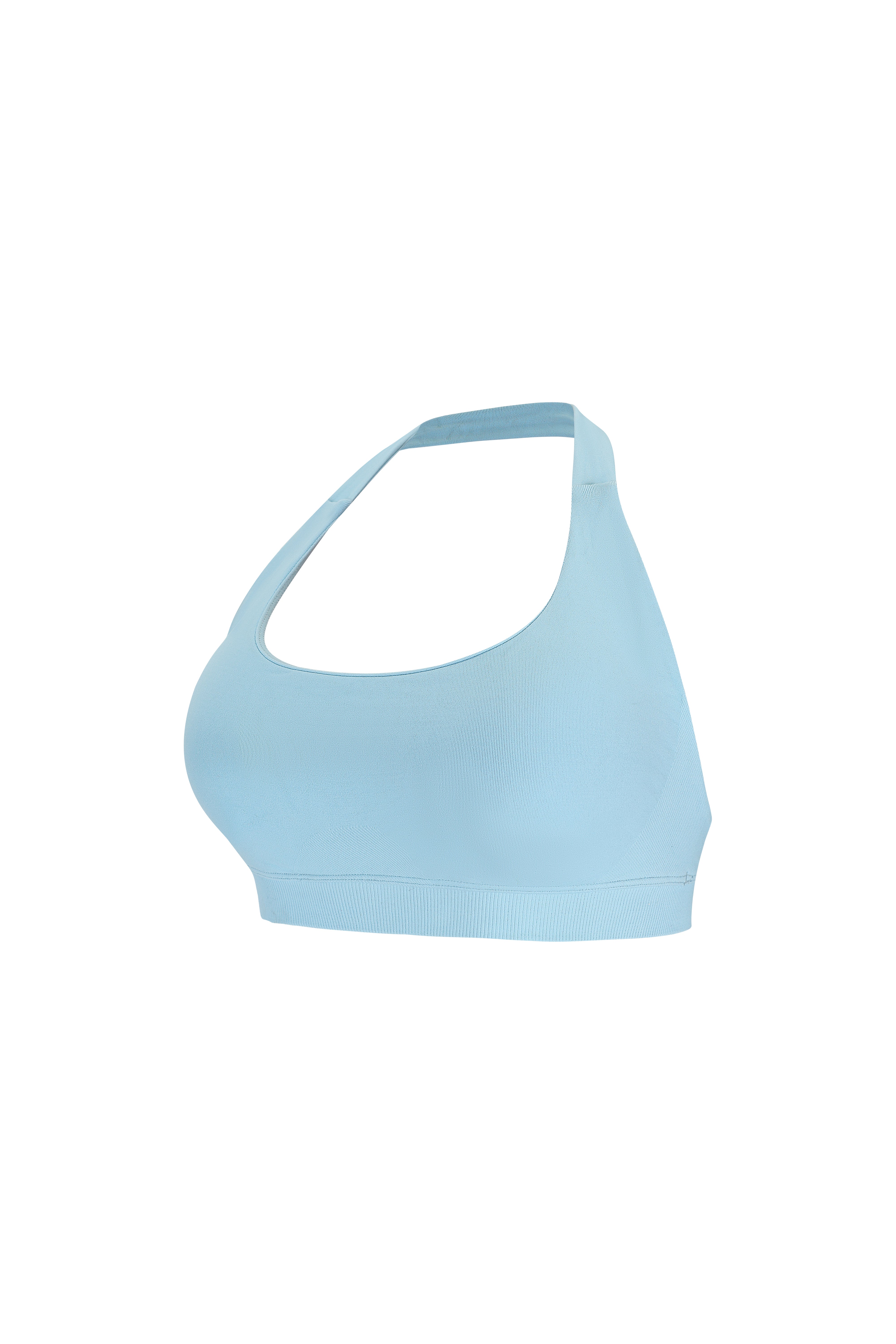 Halterneck Sports Bra - Knit Motion - Sky Blue - OHFIT