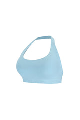 Halterneck Sports Bra - Knit Motion - Sky Blue - OHFIT