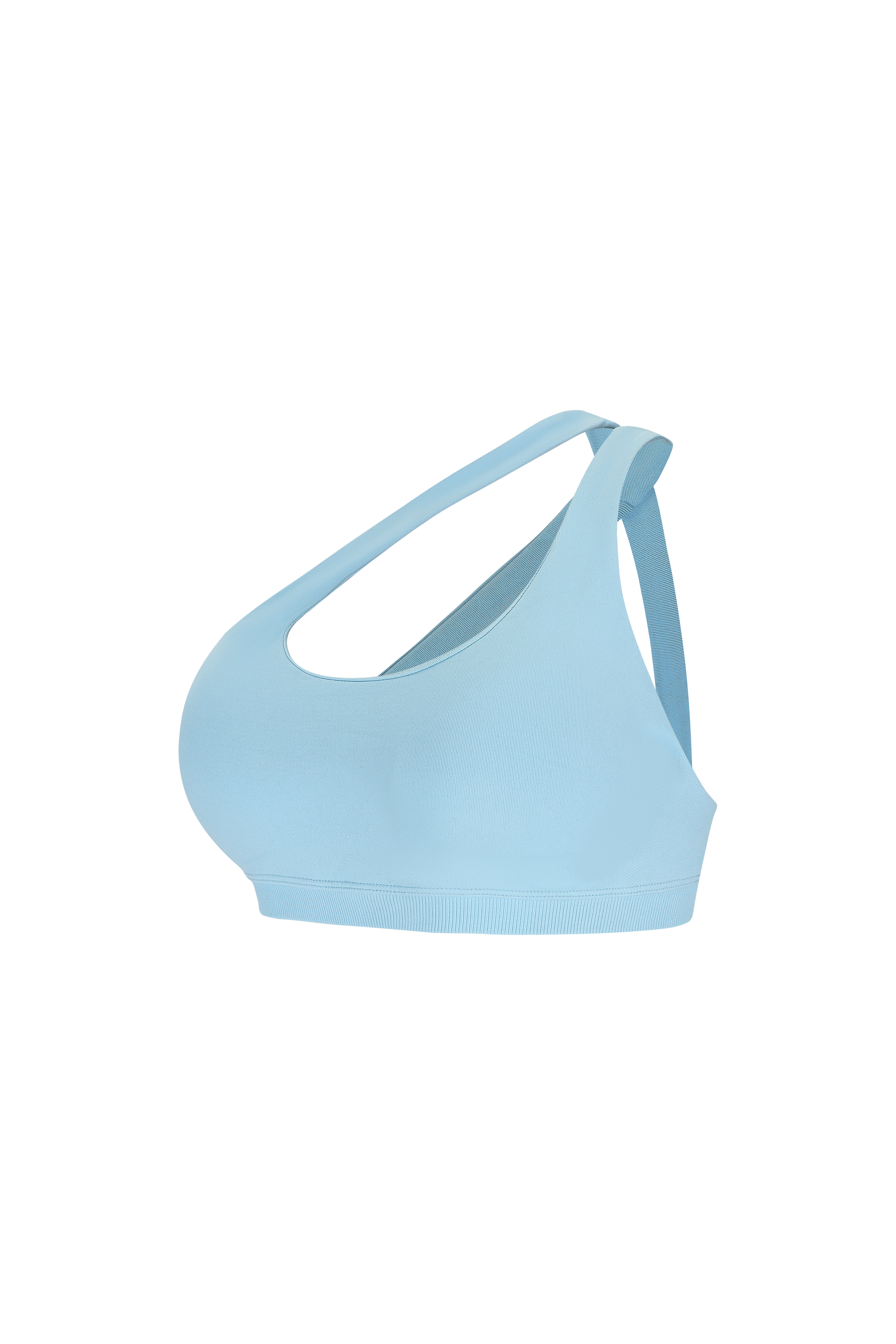 One Shoulder Bra - Knit Motion - Sky Blue - OHFIT