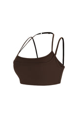 Double Layer Sports Bra - Flow Oasis - Black Coffee - OHFIT