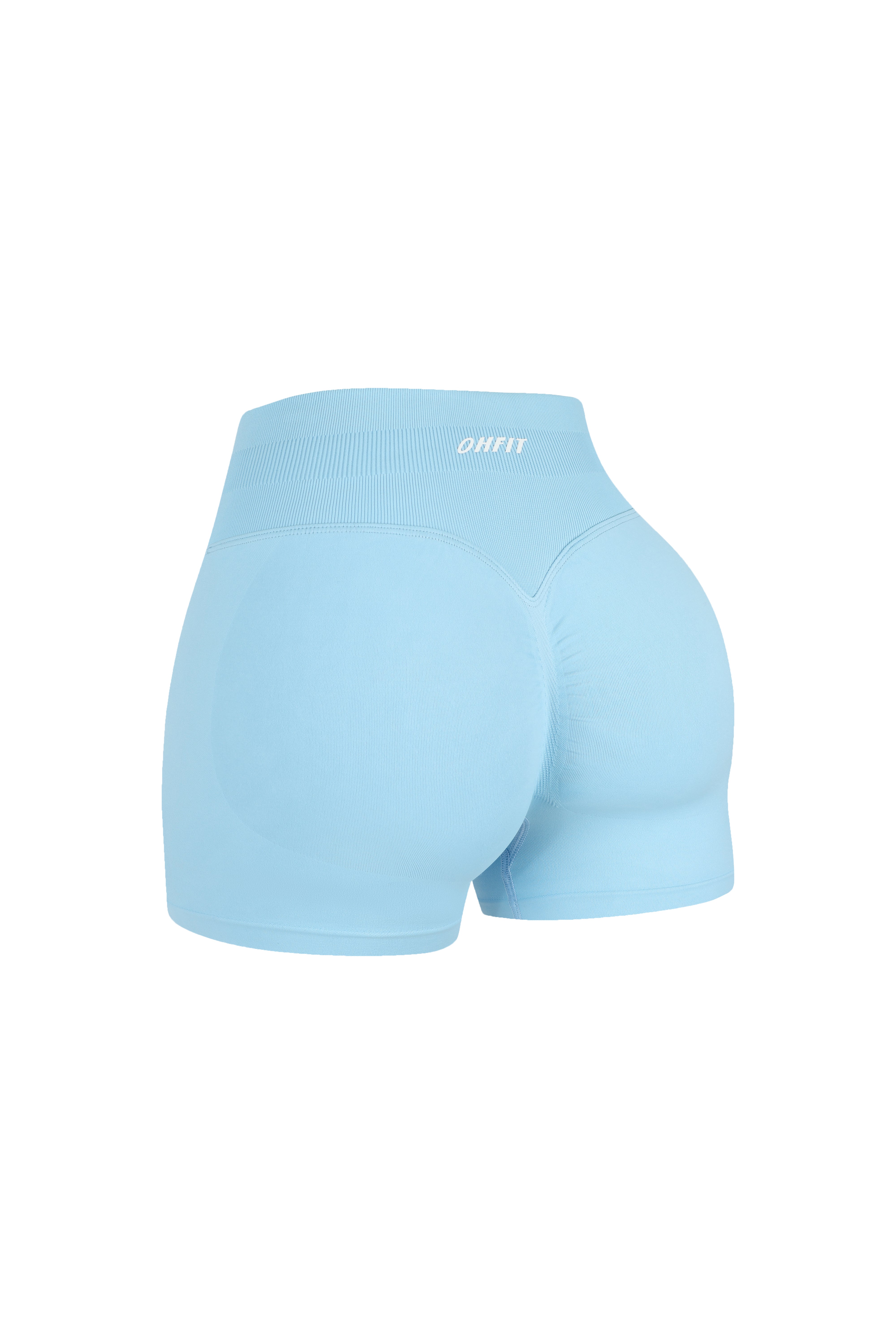 Seamless Shorts - Knit Motion - Sky Blue - OHFIT