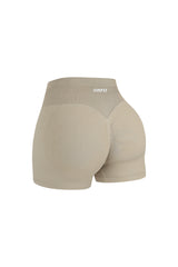 Seamless Shorts - Knit Motion - Sandy Beige - OHFIT