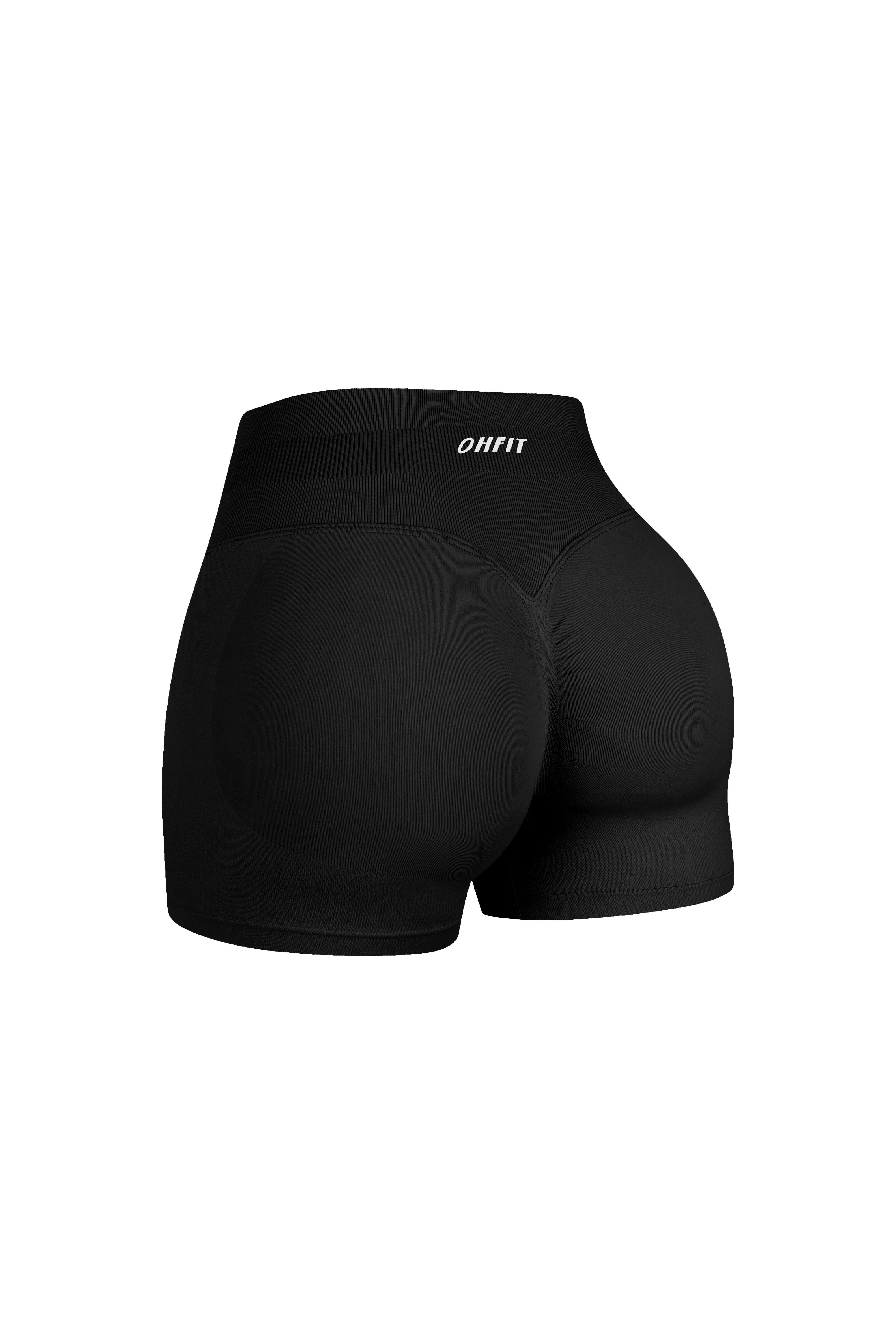 Seamless Shorts - Knit Motion - Night Black - OHFIT