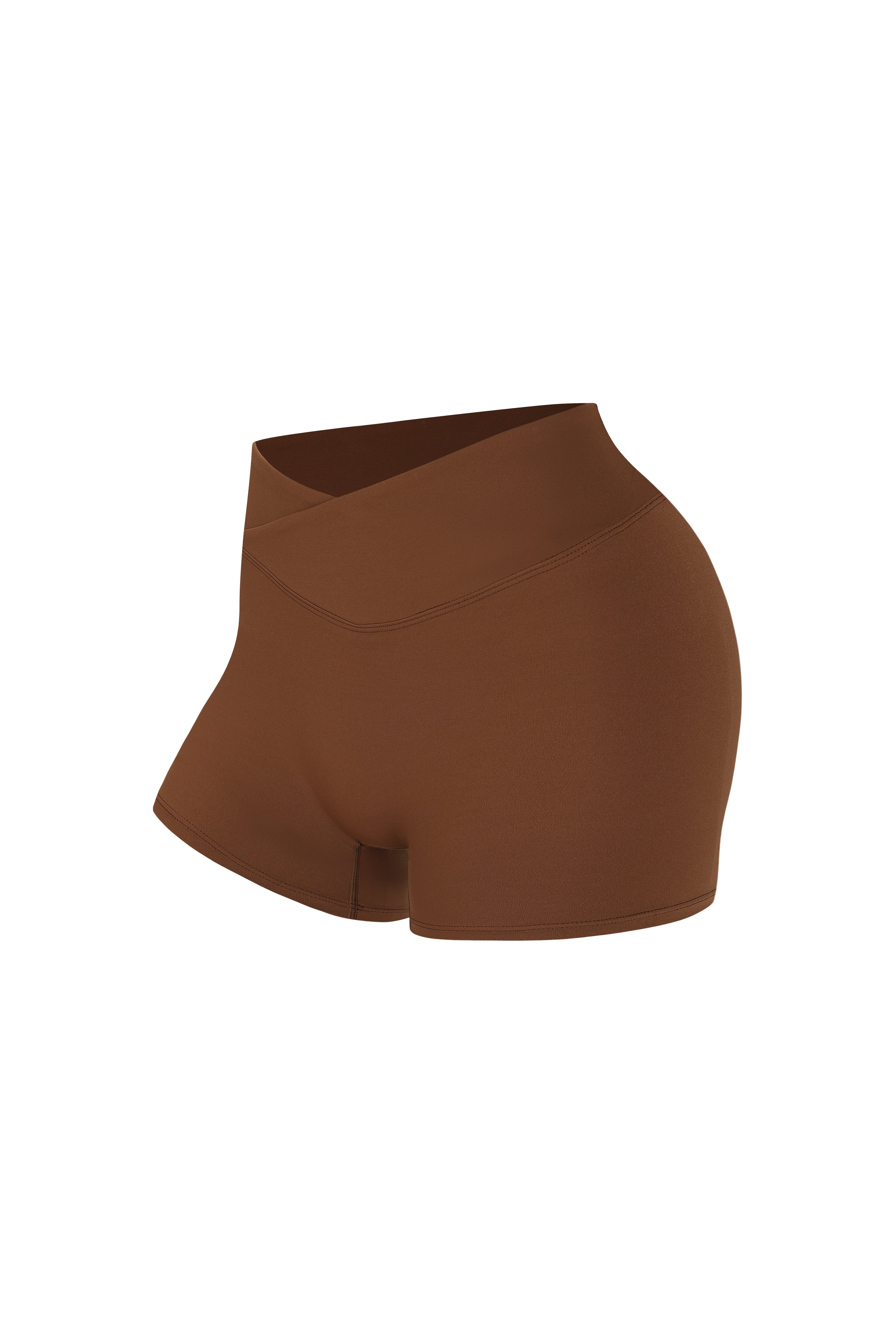 Sleek Shorts - Flow Oasis - Cappuccino Brown - OHFIT