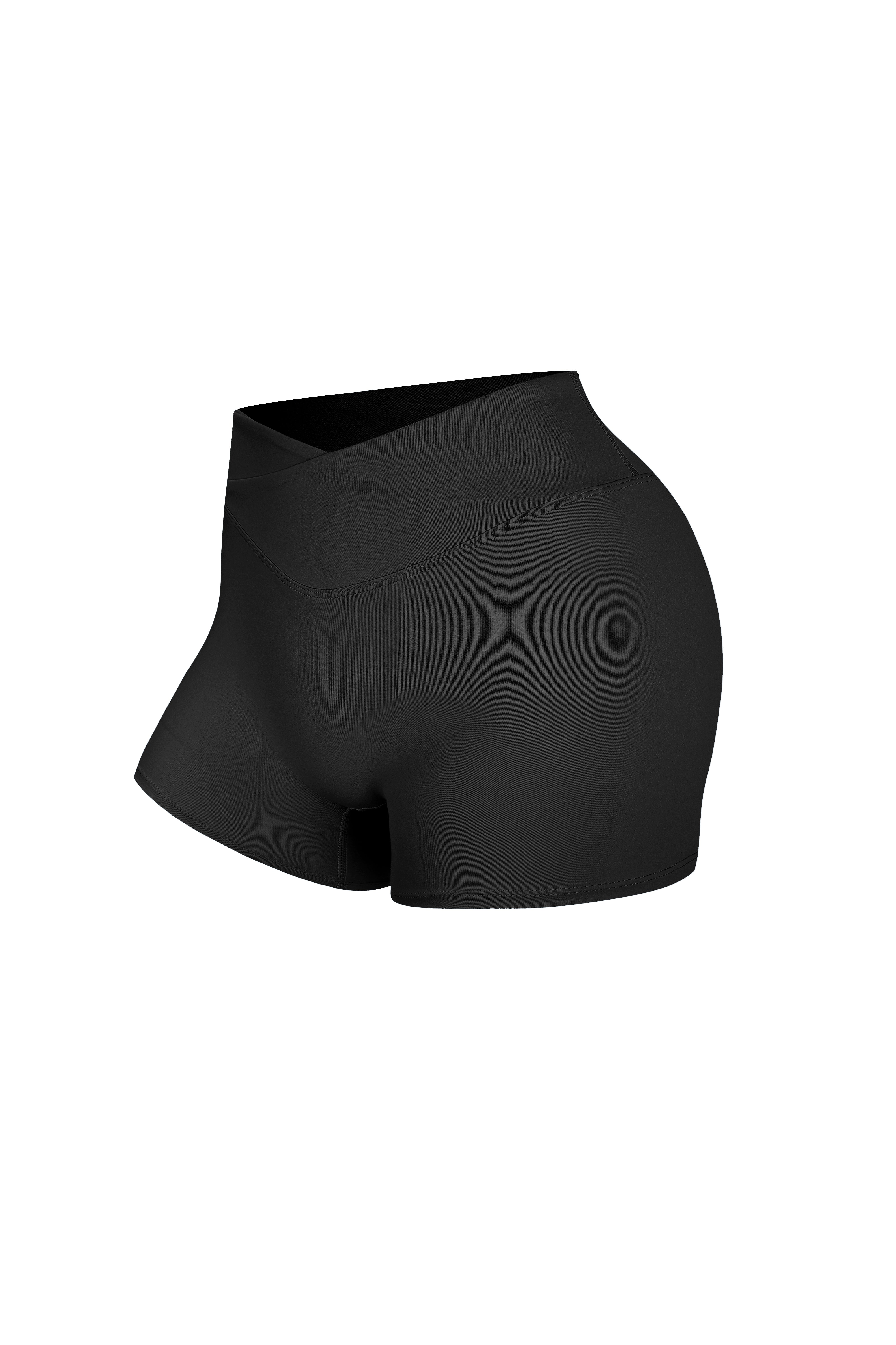 Sleek Shorts - Flow Oasis - Jet Black - OHFIT