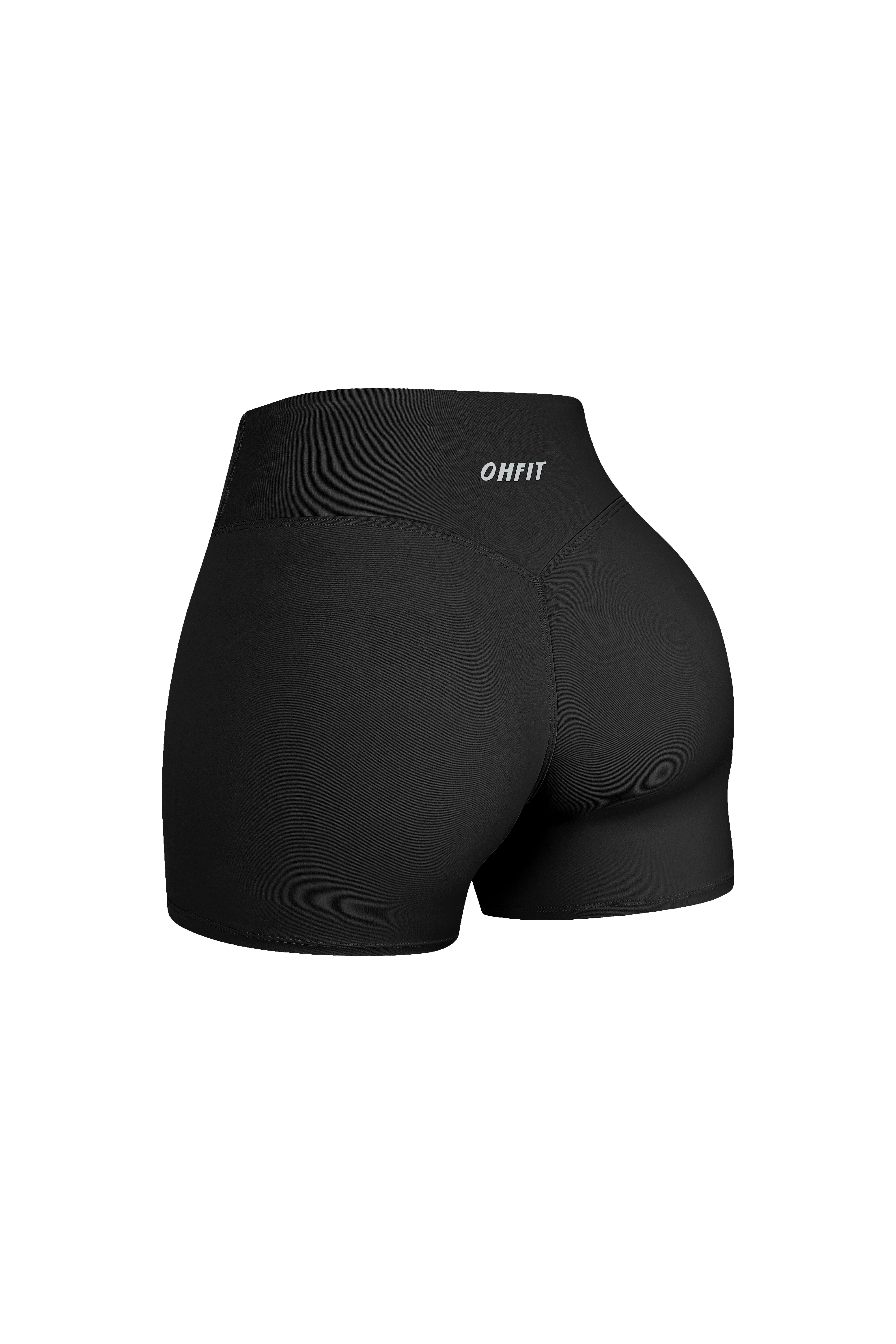 Sleek Shorts - Flow Oasis - Jet Black - OHFIT