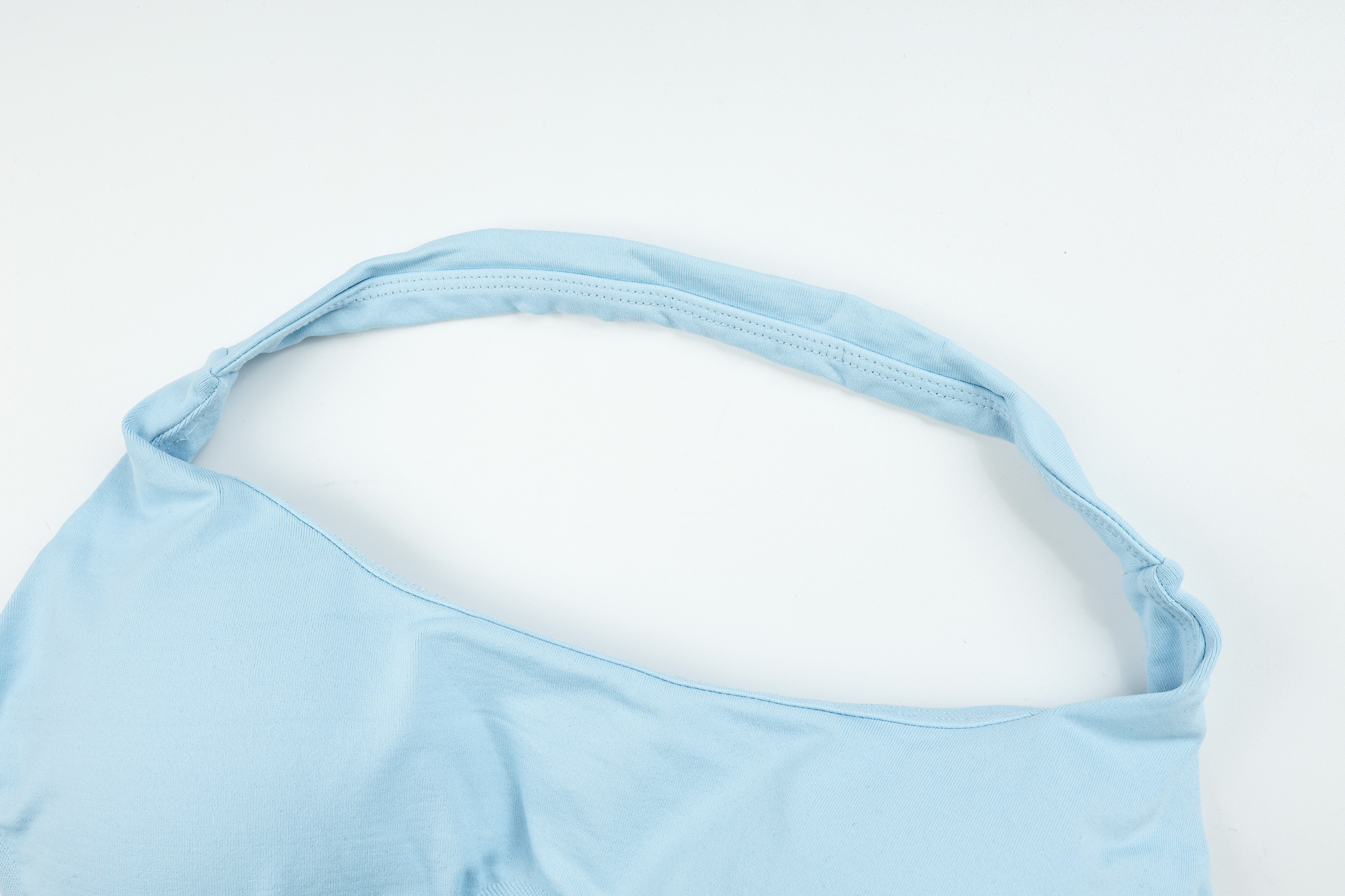 Halterneck Sports Bra - Knit Motion - Sky Blue - OHFIT