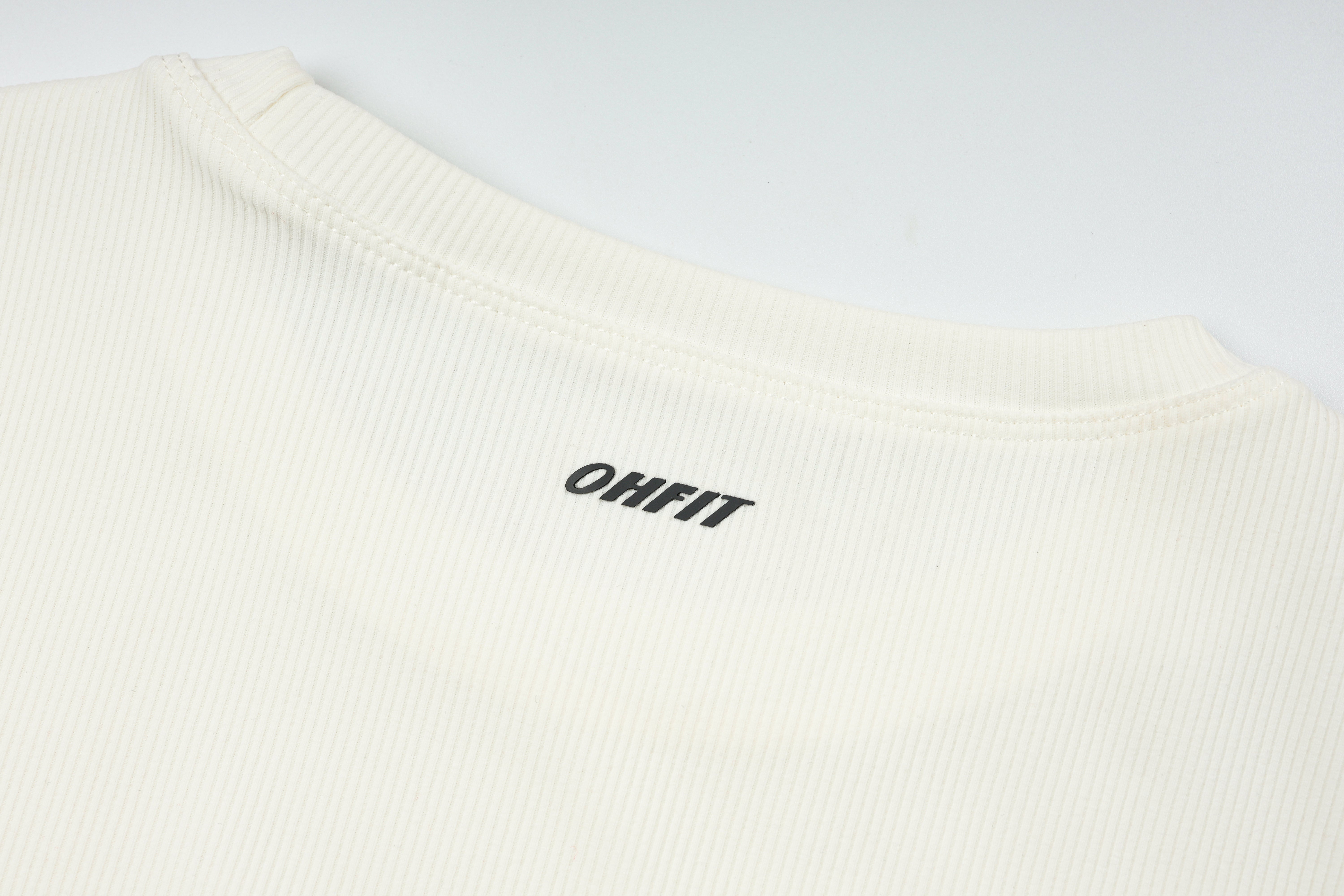 Crew Neck Top Long Sleeves - Urban Ease - Dawn White - OHFIT