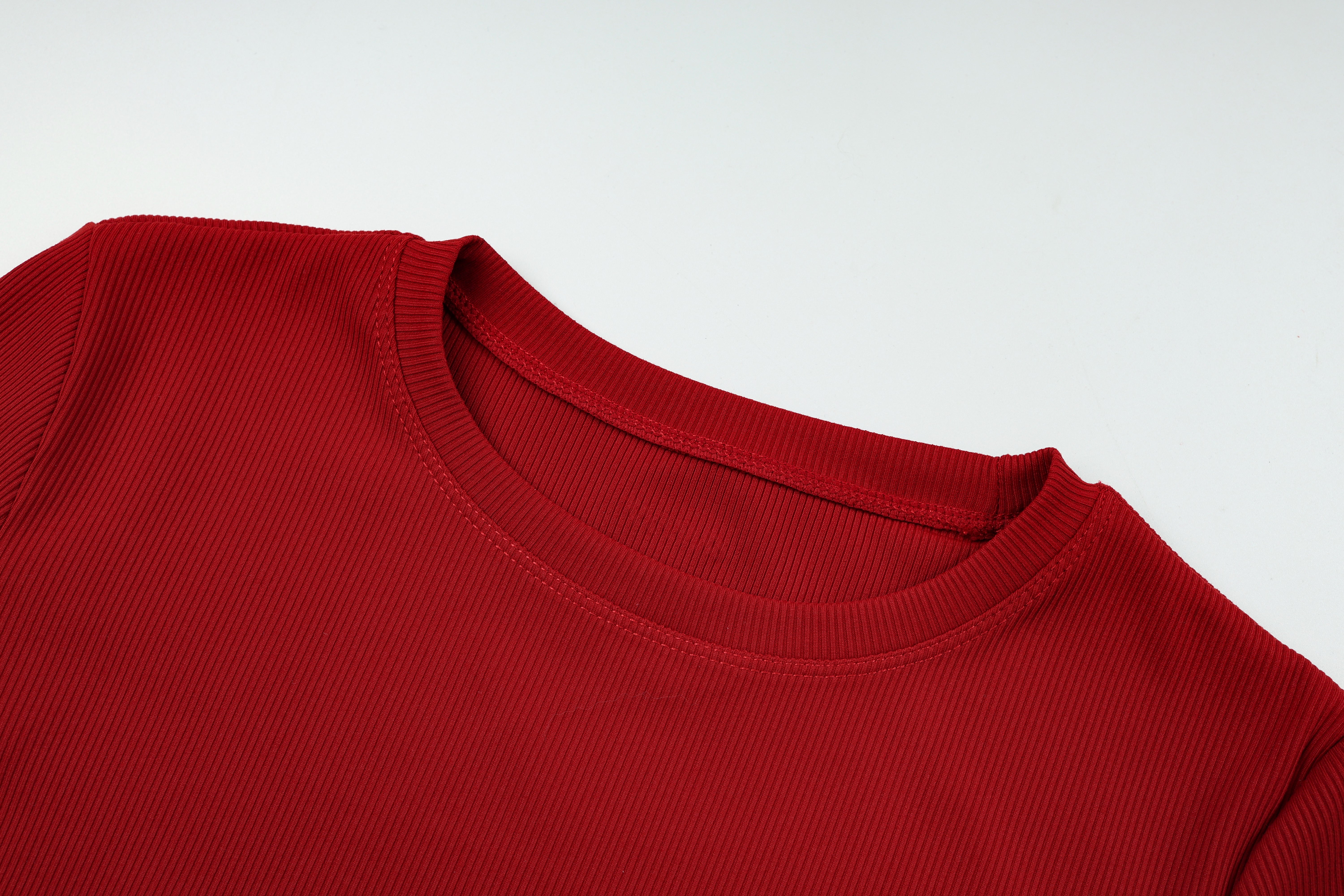 Crew Neck Top Long Sleeves - Urban Ease - Twilight Red - OHFIT