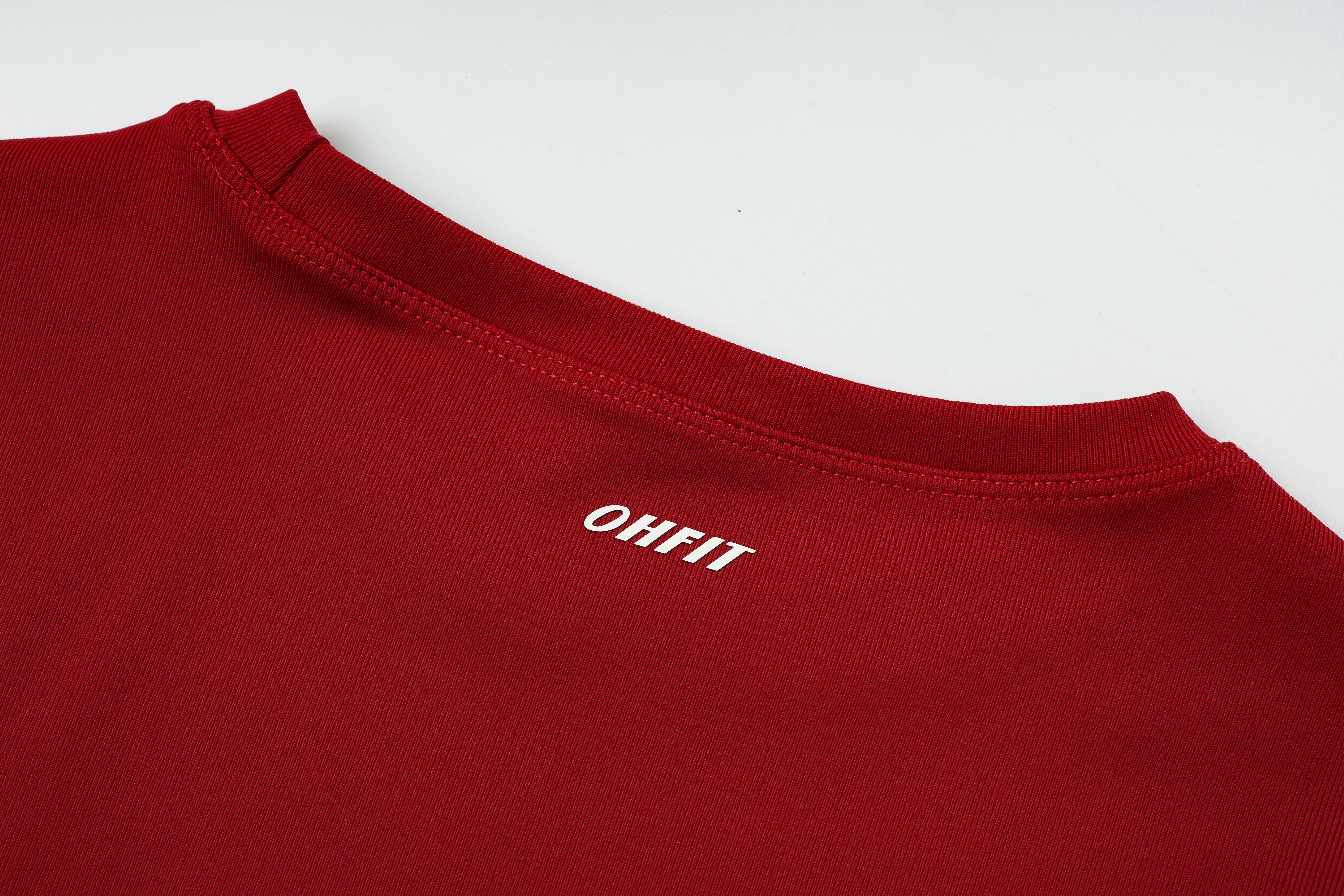 Crew Neck Top Short Sleeves - Urban Ease - Twilight Red - OHFIT