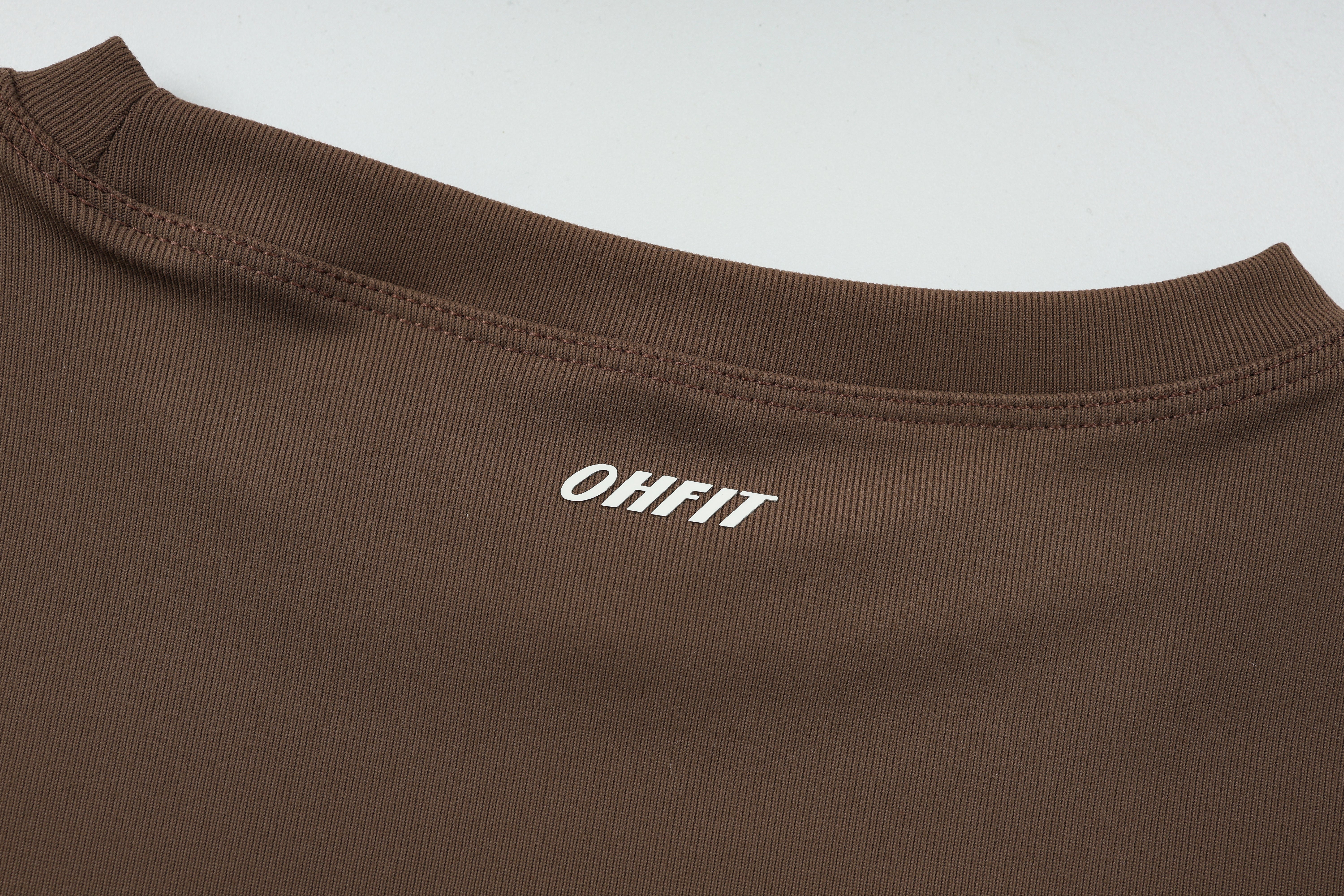 Crew Neck Top Short Sleeves - Urban Ease - Rich Cocoa - OHFIT