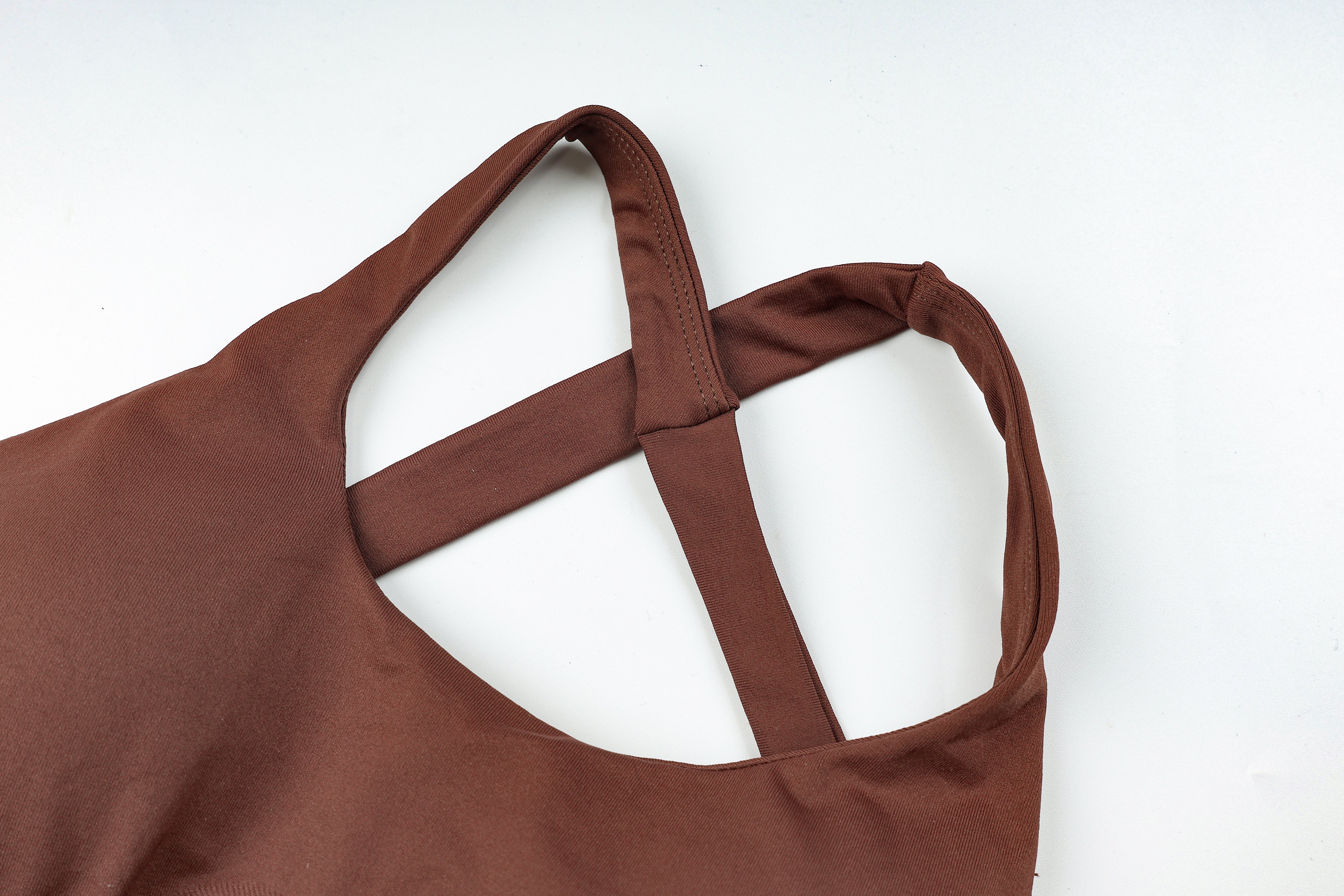 One Shoulder Bra - Knit Motion - Mocha - OHFIT