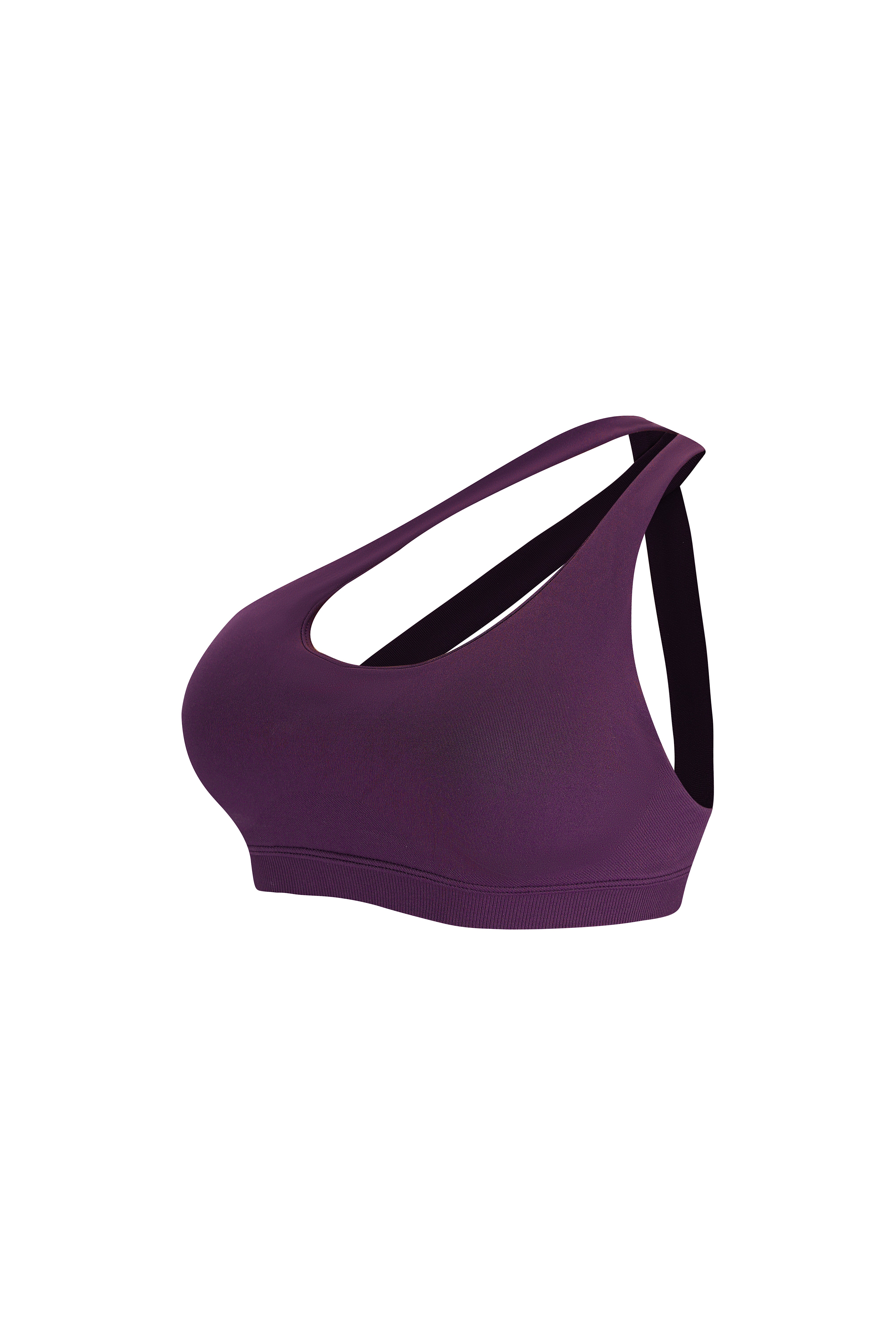 One Shoulder Bra - Knit Motion - Royal Amethyst - OHFIT