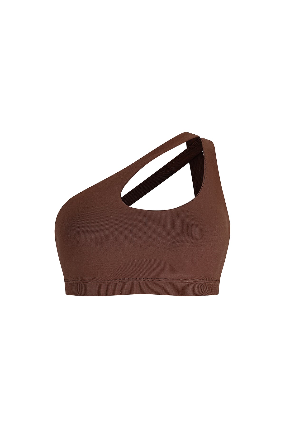 One Shoulder Bra - Knit Motion - Mocha - OHFIT