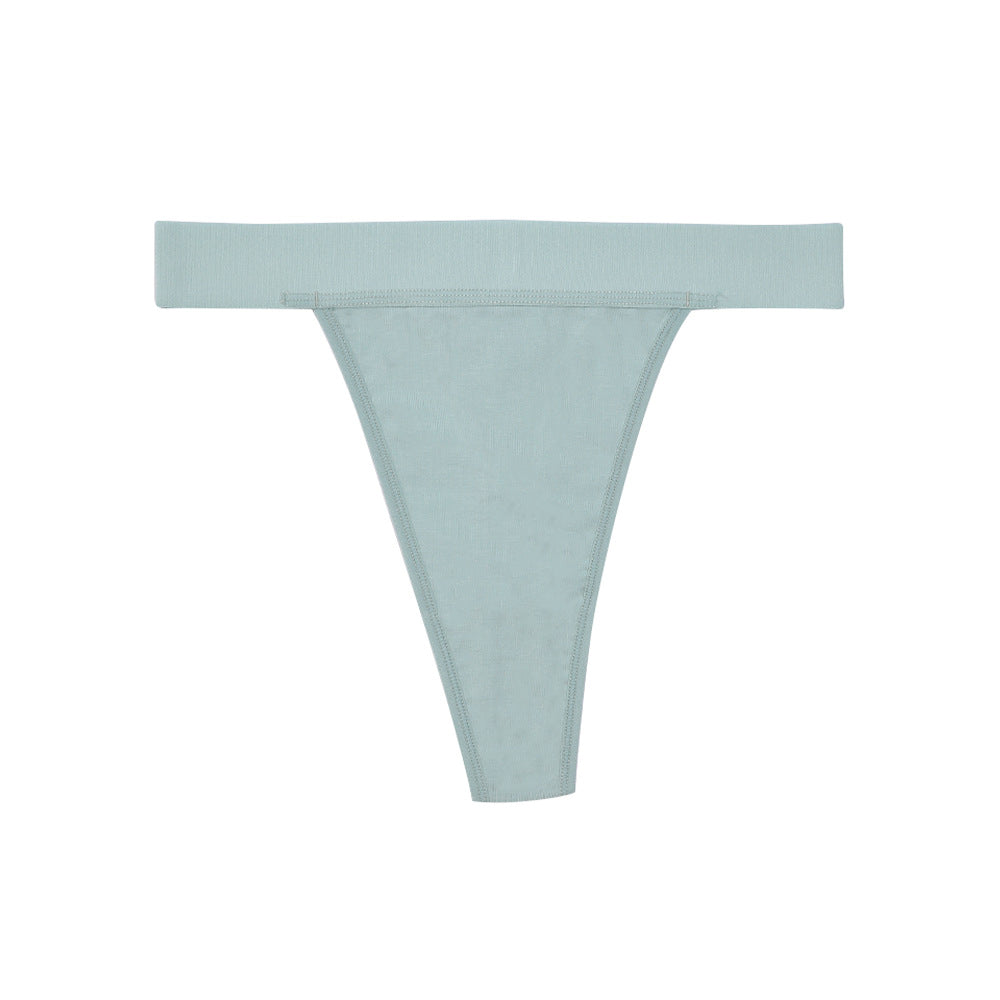 Underwear pure cotton women's high waist without side stitching invisible thong