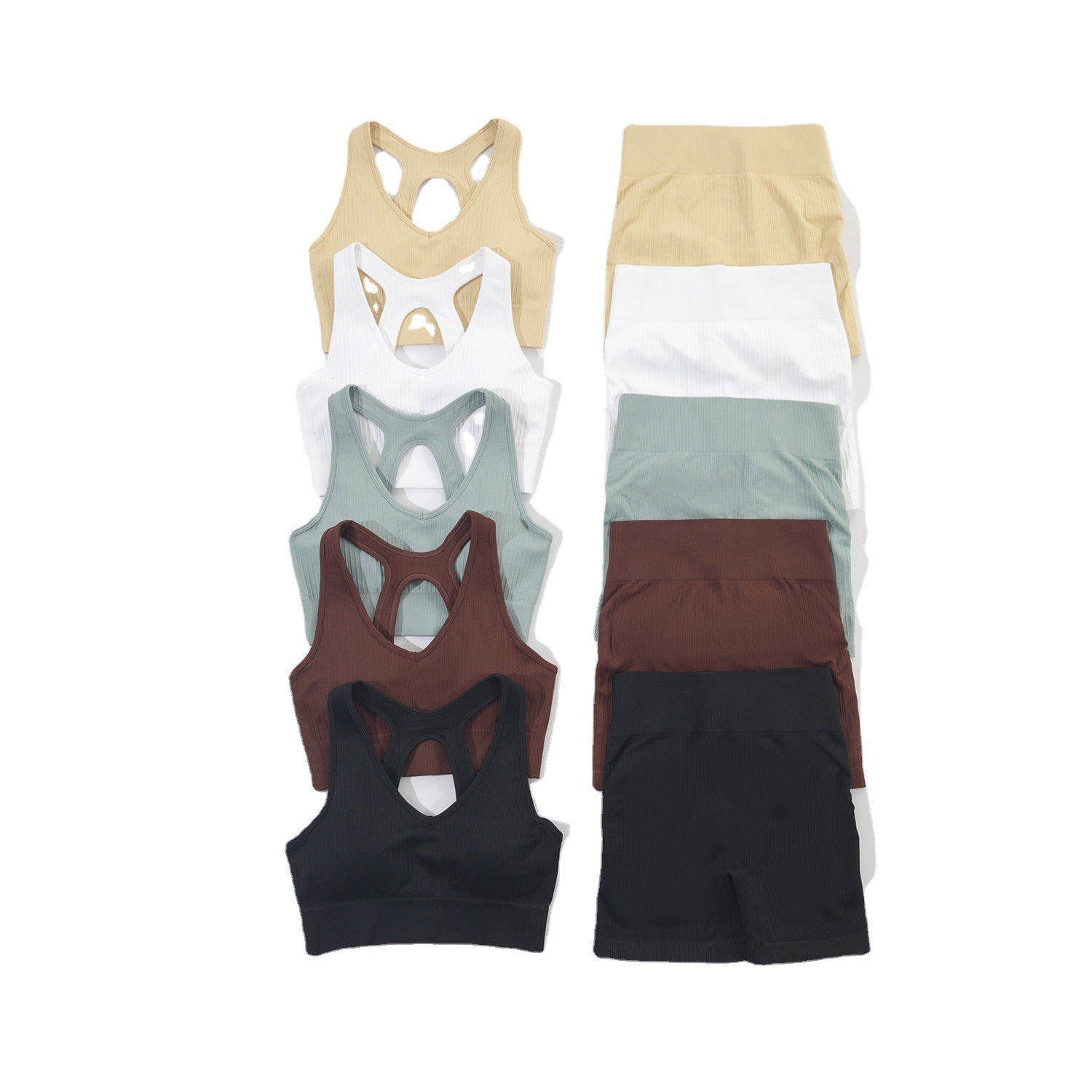 Best Seller Seamless Yoga Dress Women's Set Sports Fitness Bra Hip Lifting Shorts