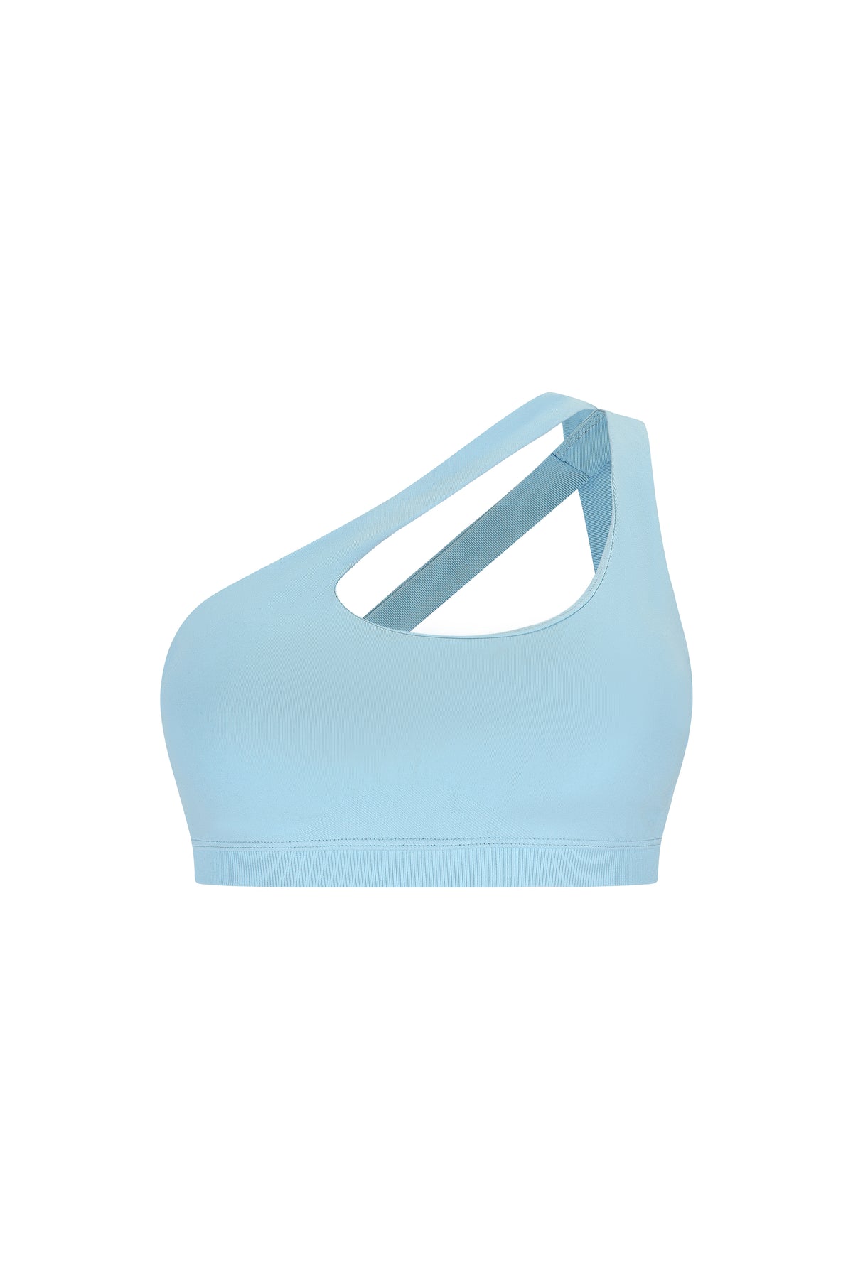 One Shoulder Bra - Knit Motion - Sky Blue - OHFIT